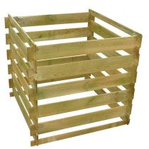 Slatted Compost Bin 0.54 m3 Square Wood