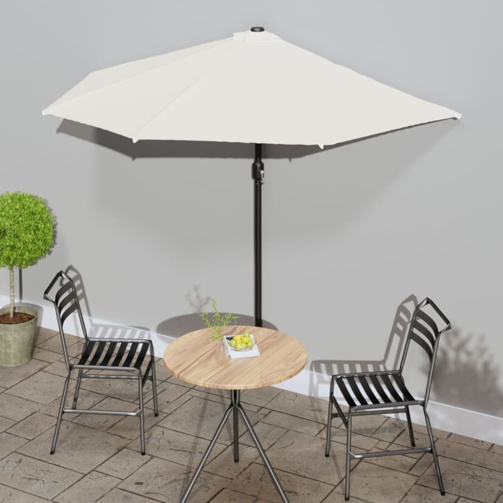 Balcony Parasol with Aluminium Pole Anthracite 300x155 cm Half