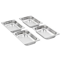 Gastronorm Containers 4 pcs GN 1/4 200 mm Stainless Steel