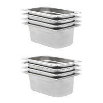 Gastronorm Containers 4 pcs GN 1/4 200 mm Stainless Steel