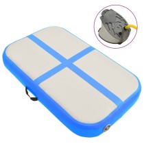 Inflatable Gymnastics Mat with Pump 60x100x15 cm PVC Blue