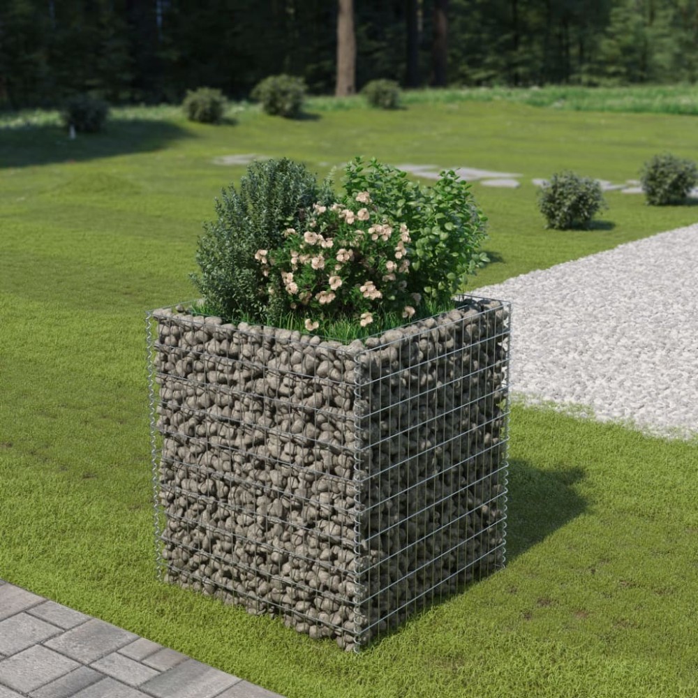 Gabion Raised Bed Galvanised Steel 50x50x50 cm