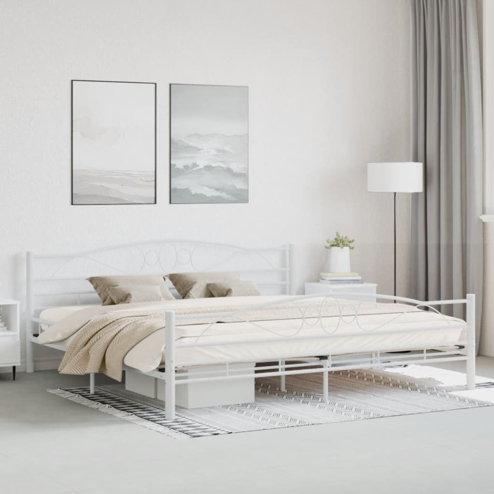 Bed Frame Black Steel 160x200 cm