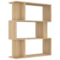 Bücherregal/Raumteiler Grau Sonoma 80x24x96 cm Holzwerkstoff