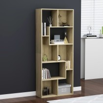 Book Cabinet Smoked Oak 67x24x161 cm Engineered Wood