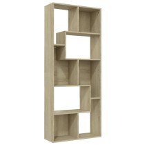 Book Cabinet Smoked Oak 67x24x161 cm Engineered Wood
