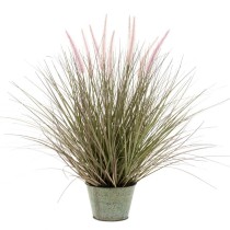 Emerald Artificial Pennisetum Grass 58 cm in Zinc Pot