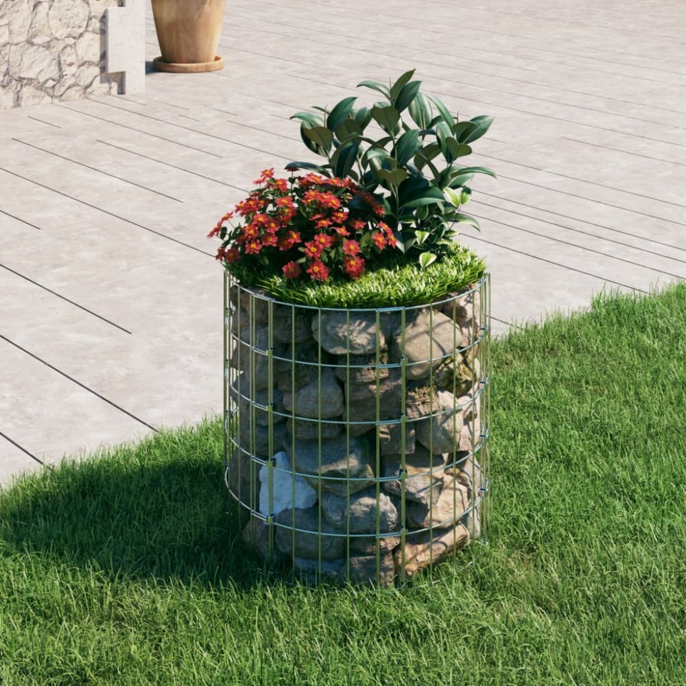 Circular Gabion Pole Galvanised Steel  30x200 cm