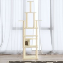 Cat Tree with Sisal Scratching Posts Dark Grey 183 cm