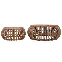 Couchtische 2 Stk. Natur Rattan