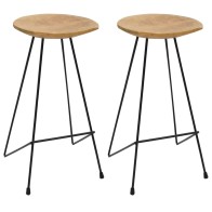 Bar Stools 2 pcs Solid Teak...
