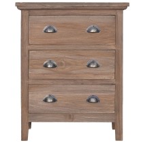 Sideboard with 3 Drawers 60x30x75 cm Solid Teak Wood