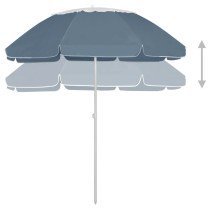 Beach Umbrella Blue 240 cm
