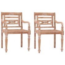Batavia Chairs 4 pcs Solid Teak Wood