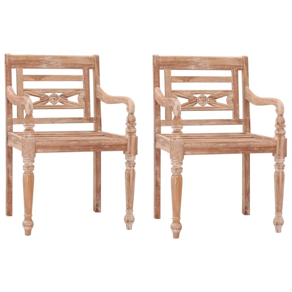 Batavia Chairs 4 pcs Solid Teak Wood