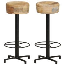 Barhocker 2 Stk. 52 cm Mango Massivholz
