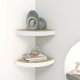 Floating Corner Shelf White 25x25x3.8 cm MDF