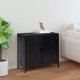 Sideboard Black 75x35x70 cm Solid Pinewood
