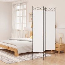 4-Panel Room Divider White 160x200 cm Fabric