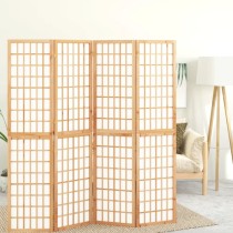 Folding 3-Panel Room Divider Japanese Style 120x170 cm White