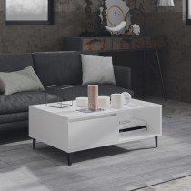Couchtisch Hochglanz-Weiß 90x60x35 cm Holzwerkstoff