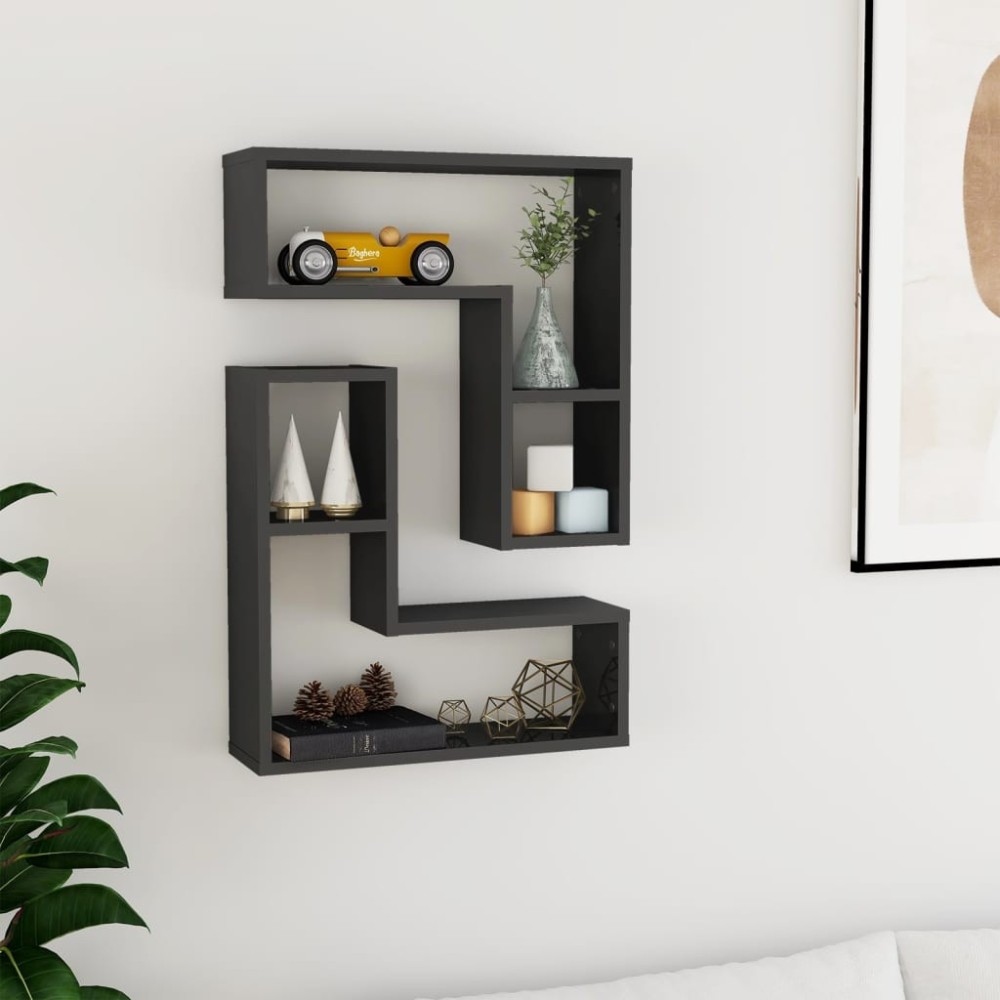 Wall Shelf 2 pcs White and Sonoma Oak 50x15x50 cm Engineered Wood