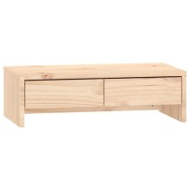 Monitor Stand Grey 100x27x15 cm Solid Wood Pine