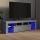 TV-Schrank mit LED-Beleuchtung Grau 140x36,5x40 cm
