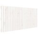 Wall Headboard White 140x3x60 cm Solid Wood Pine