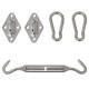 Five Piece Sunshade Sail Mounting Kit Stainless Steel