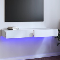 TV Cabinets with LED Lights 2 pcs White 60x35x15.5 cm