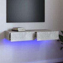 TV-Schränke mit LED-Leuchten 2 Stk. Räuchereiche 60x35x15,5 cm