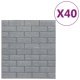 3D Tapete Ziegelstein Selbstklebend 40 Stk. Anthrazit