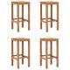 Bar Stools 2 pcs Solid Teak Wood
