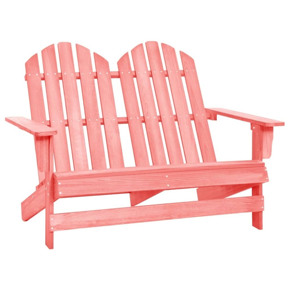 2-Seater Garden Adirondack Chair Solid Fir Wood Orange