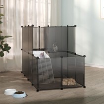 Small Animal Cage Transparent 142x74x93 cm PP and Steel
