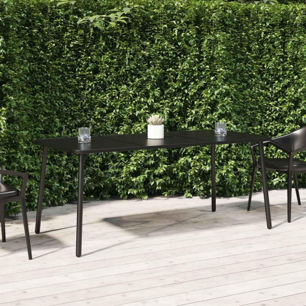Gartentisch Anthrazit 80x80x71 cm Stahl