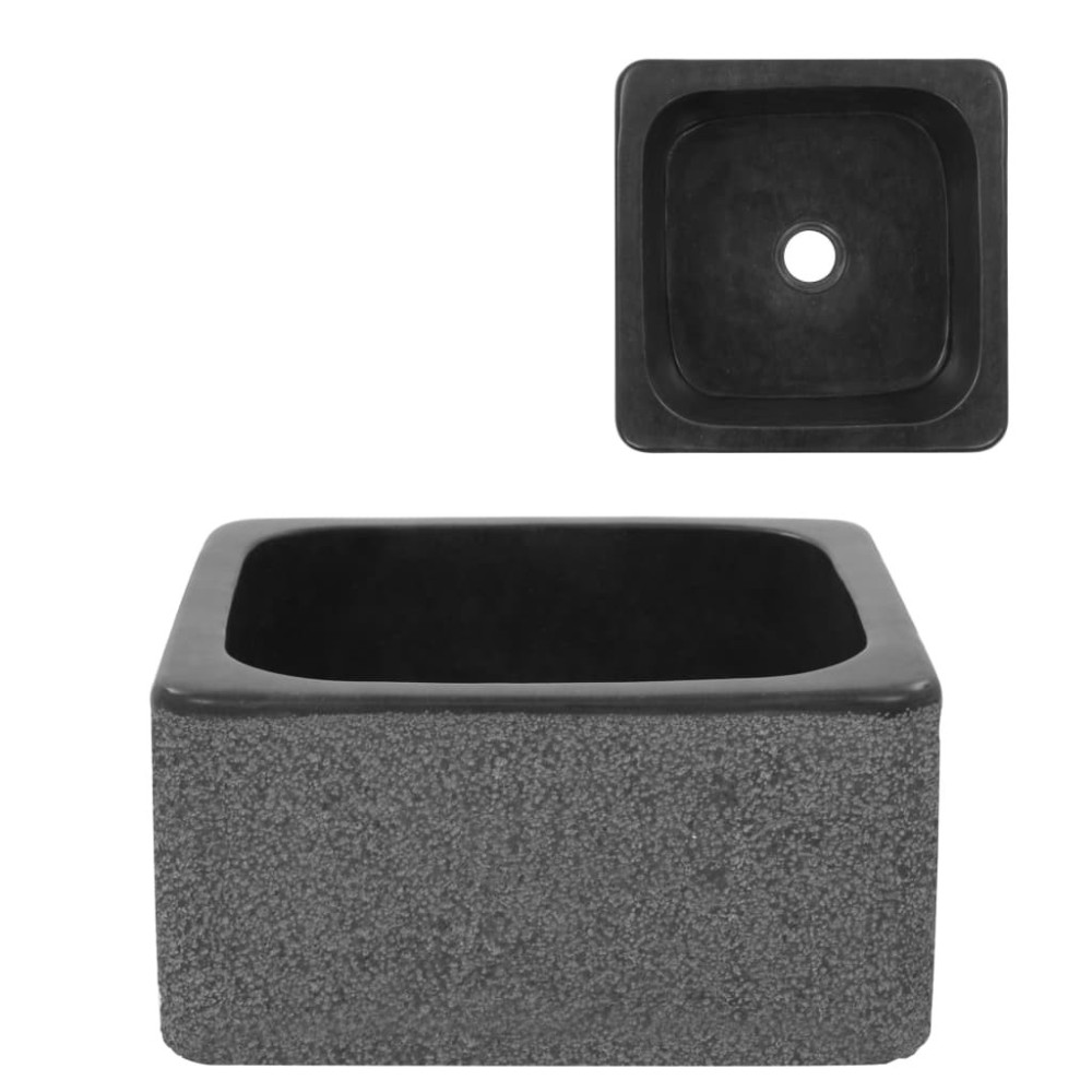Sink 45x30x15 cm Riverstone Black