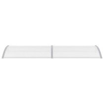 Door Canopy Grey and Transparent 150x80 cm PC