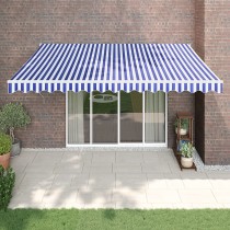 Retractable Awning Blue and...