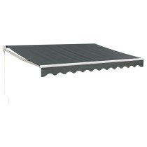 Retractable Awning Anthracite 3.5x2.5 m Fabric and Aluminium