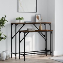 Console Tables 2 pcs Smoked Oak Engineered Wood