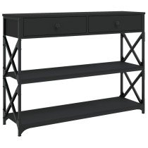 Console Table Black 100x28x75 cm Engineered Wood