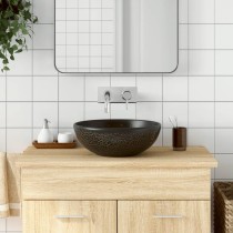 Countertop Basin White and Blue Round Î¦41x14 cm Ceramic