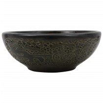 Countertop Basin White and Blue Round Î¦41x14 cm Ceramic
