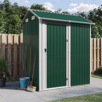 Garden Shed Brown 192x152.5x237 cm Galvanised Steel