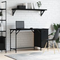 Computer Desk Brown Oak 131x48x75 cm Engineered Wood