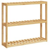 Bathroom Shelf 3-Tier Wall-mounted 60x15x54 cm Bamboo