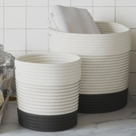 Storage Baskets 2 pcs White...
