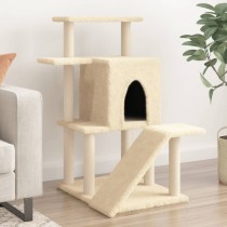 Cat Tree with Sisal Scratching Posts Light Grey 97 cm